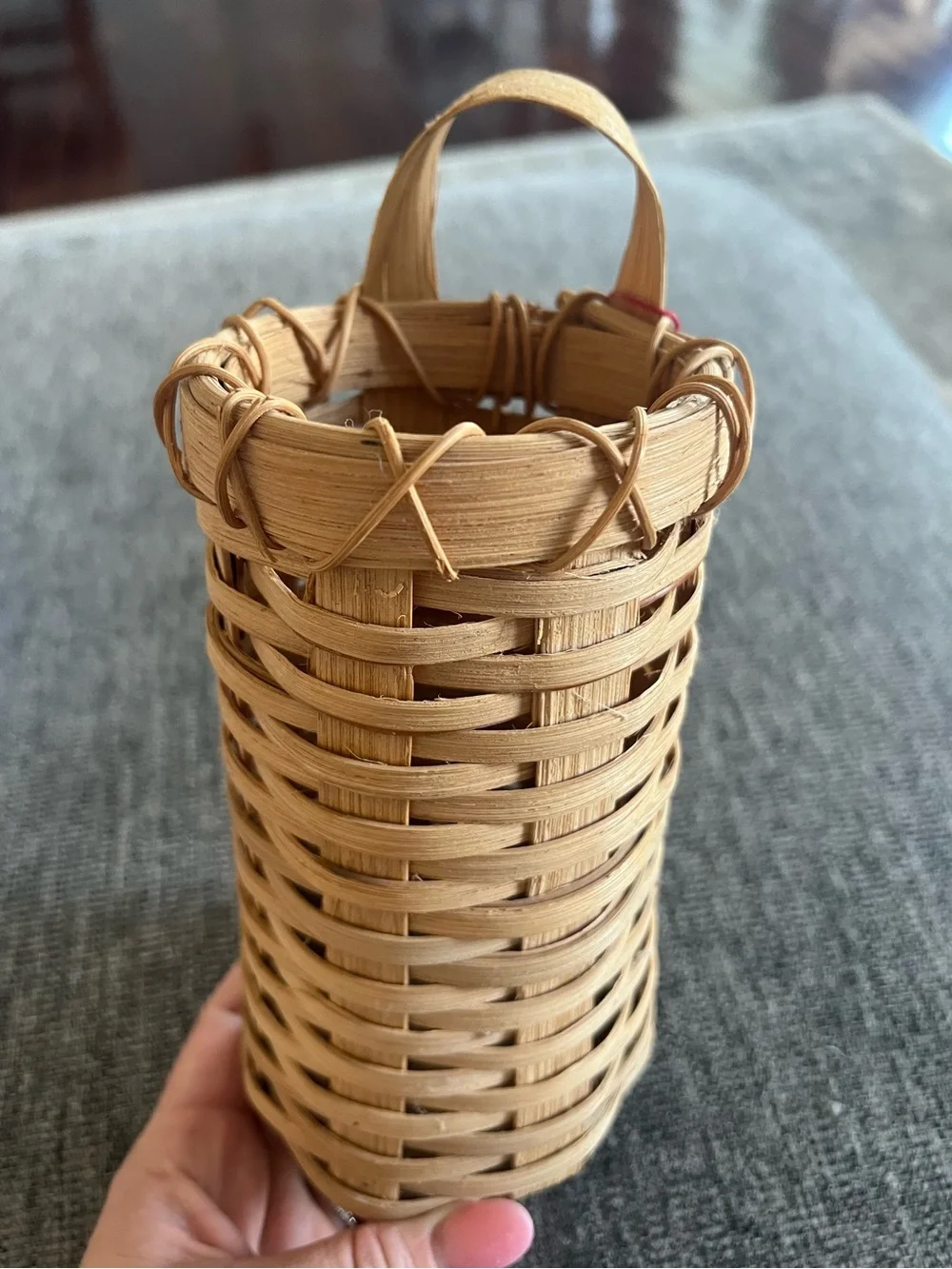 Handwoven Natural Tan Wicker Basket 🧺